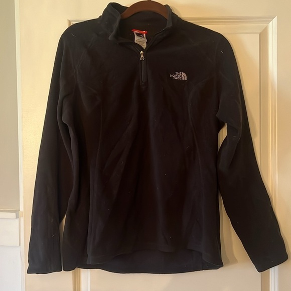 The North Face Womens Black Fleece Quarter Zip Jacket Pullover​ - Picture 2 of 4